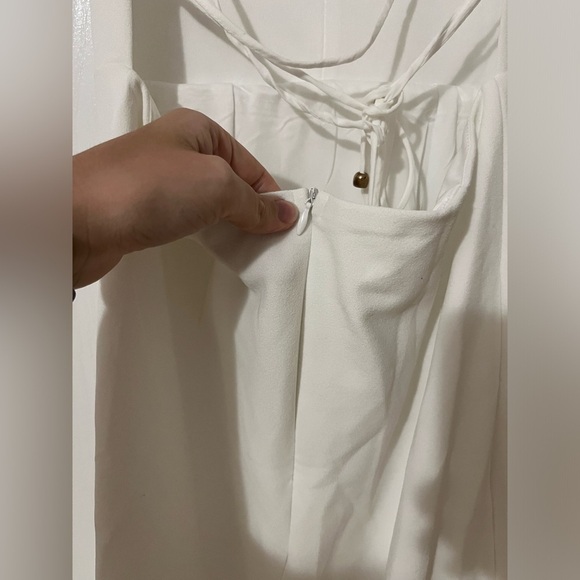 NWT Hello Molly Ruffle Lace Up Corset Strappy Back White Mini Dress - Picture 12 of 15